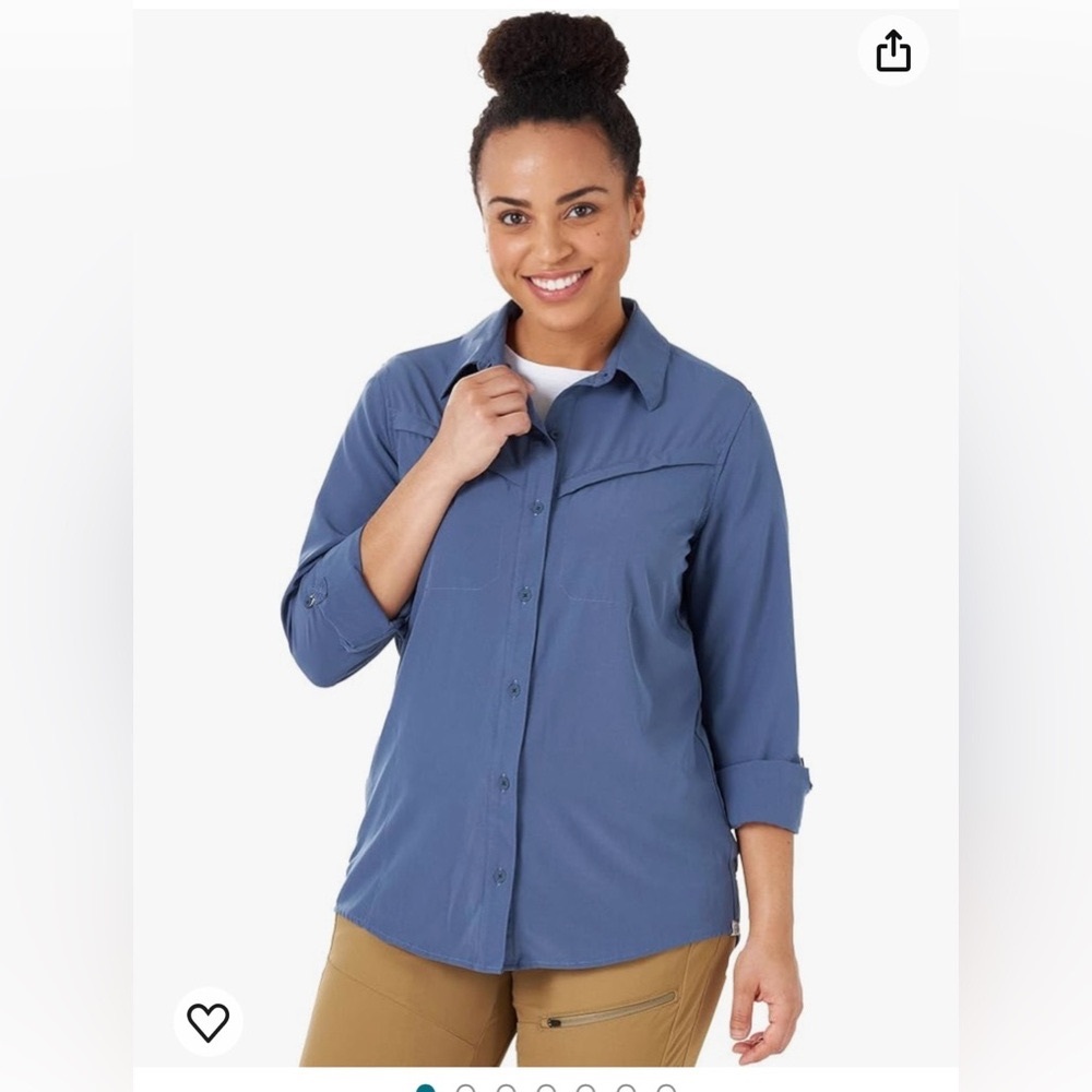Women’s Wrangler ATG Mixed Material Long Sleeve Button Down Shirt size XL